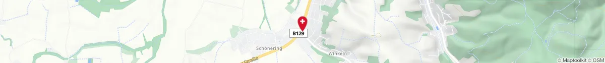 Map representation of the location for Apotheke Wilhering (Filialapotheke) in 4073 Wilhering